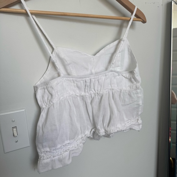 Aerie White Eyelet Peplum Cami – Prairie Romance | Size XS - Picture 4 of 5